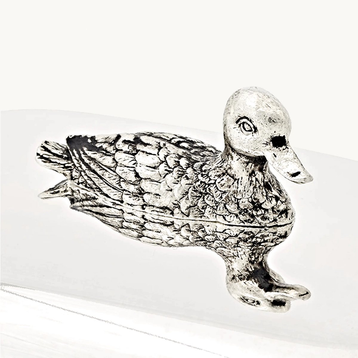 Butterdose Ente mit Messer (L 18 cm)