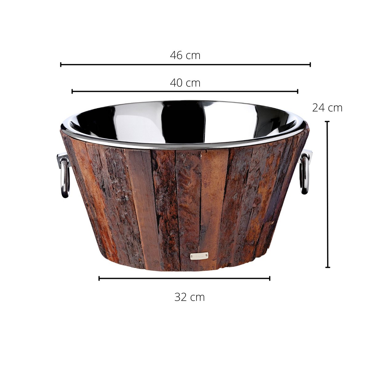 Sektkühler Montgomery, Teakholz