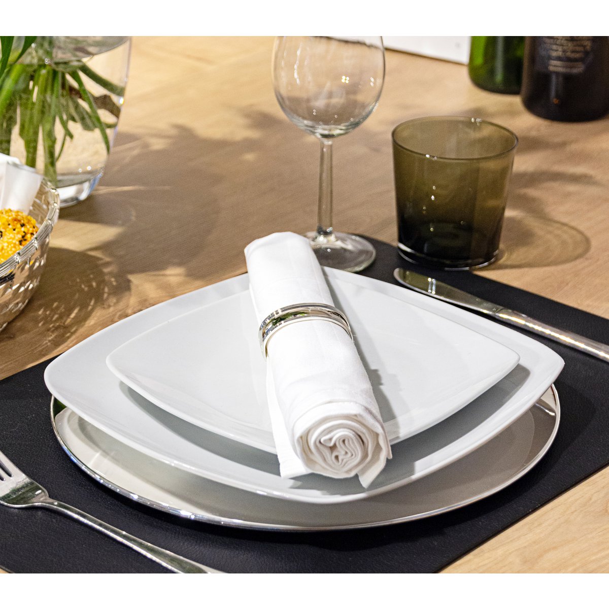 4er Set Serviettenring Faden