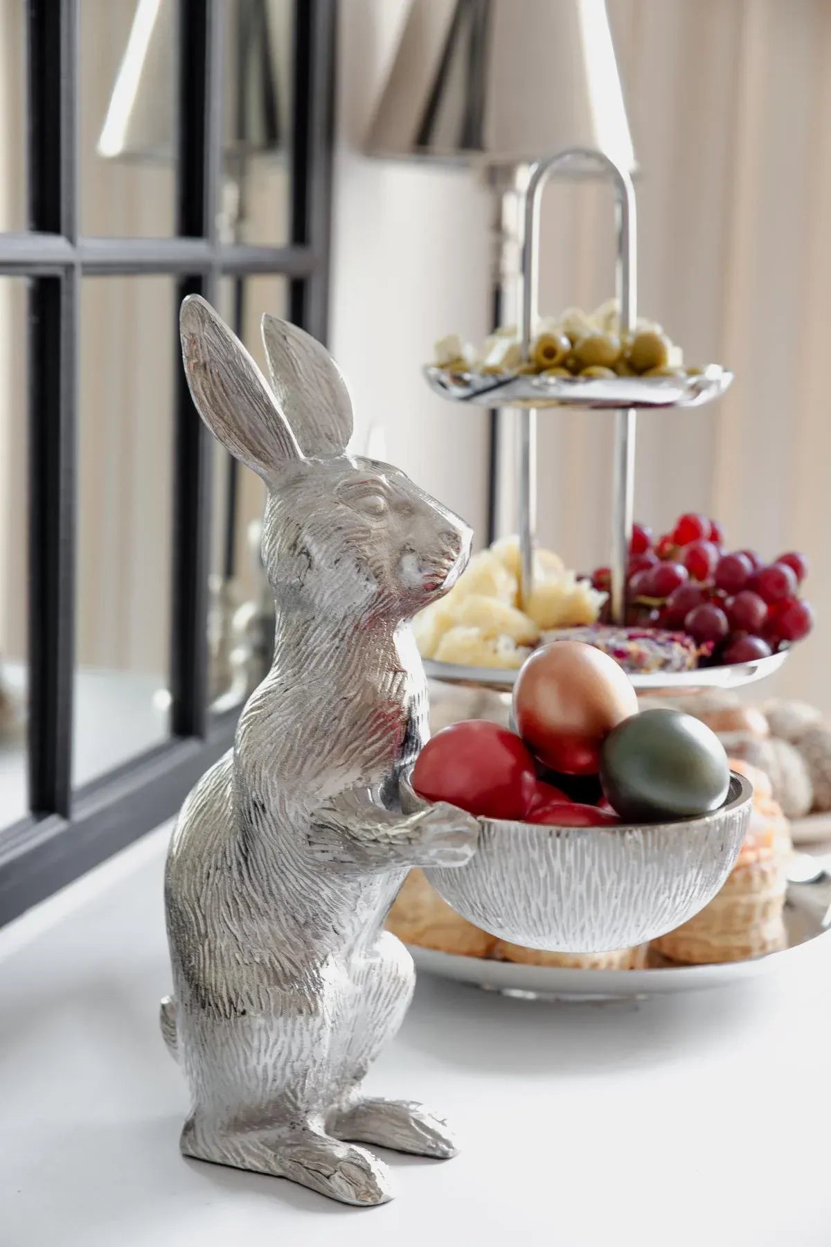 Hase mit Schale Bert in zwei Grössen