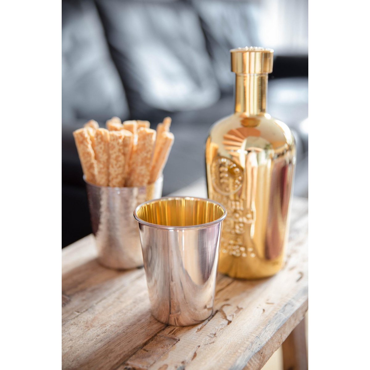 Silber Trinkglas Salta, Goldoptik