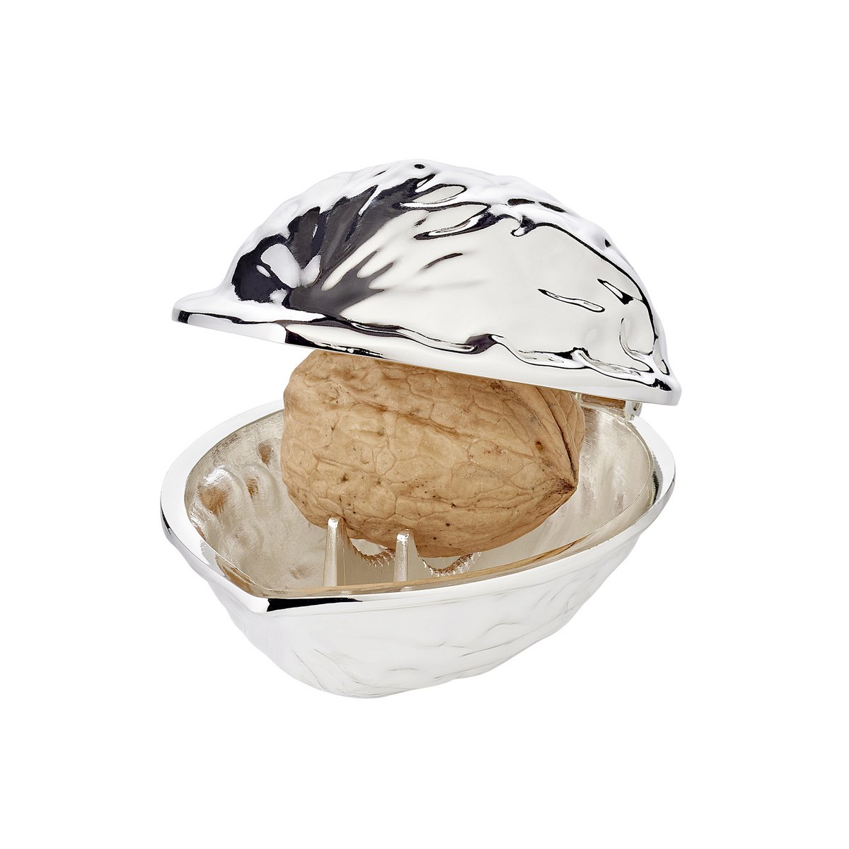 Nussknacker Walnuss, edel versilbert