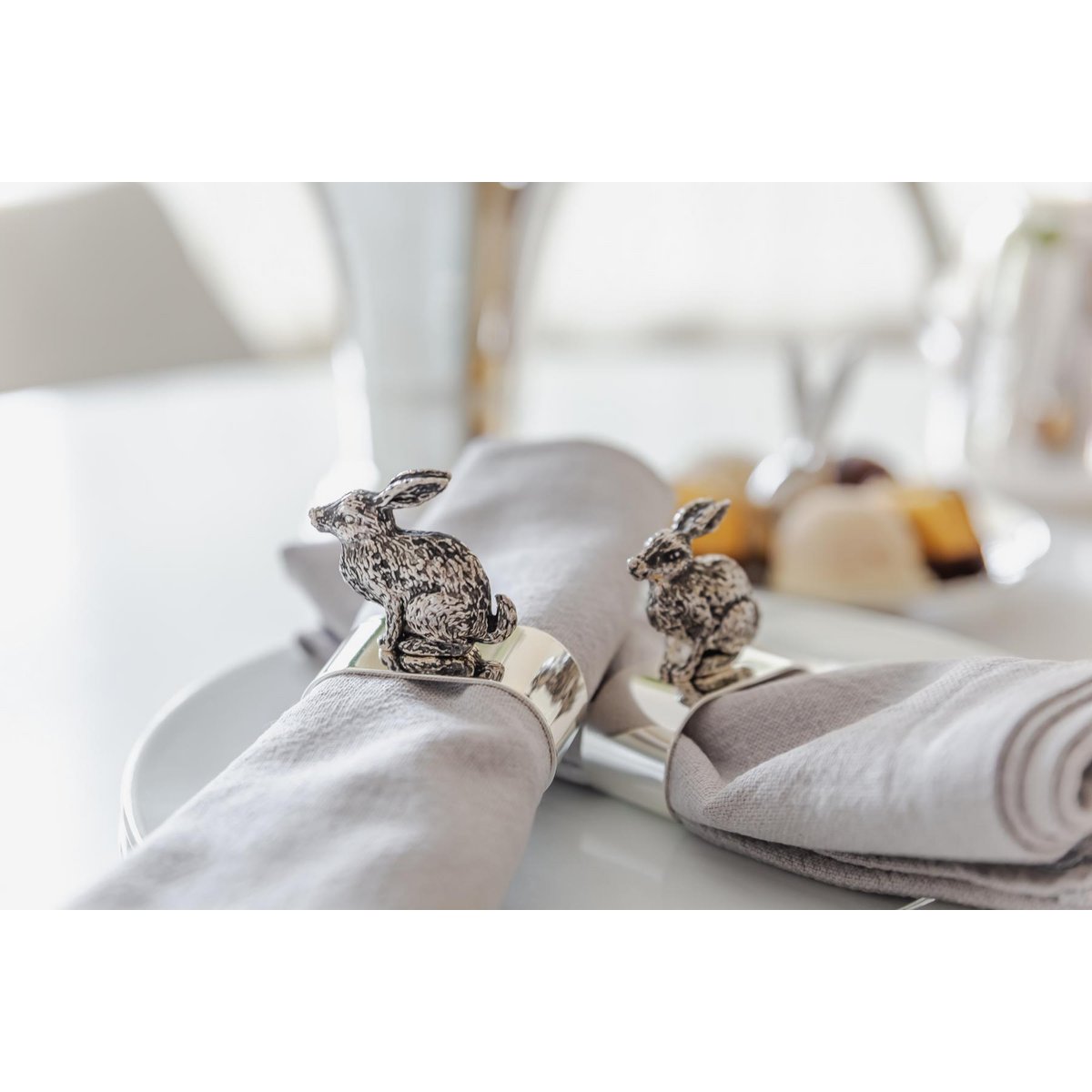 2er Set Serviettenring Hase