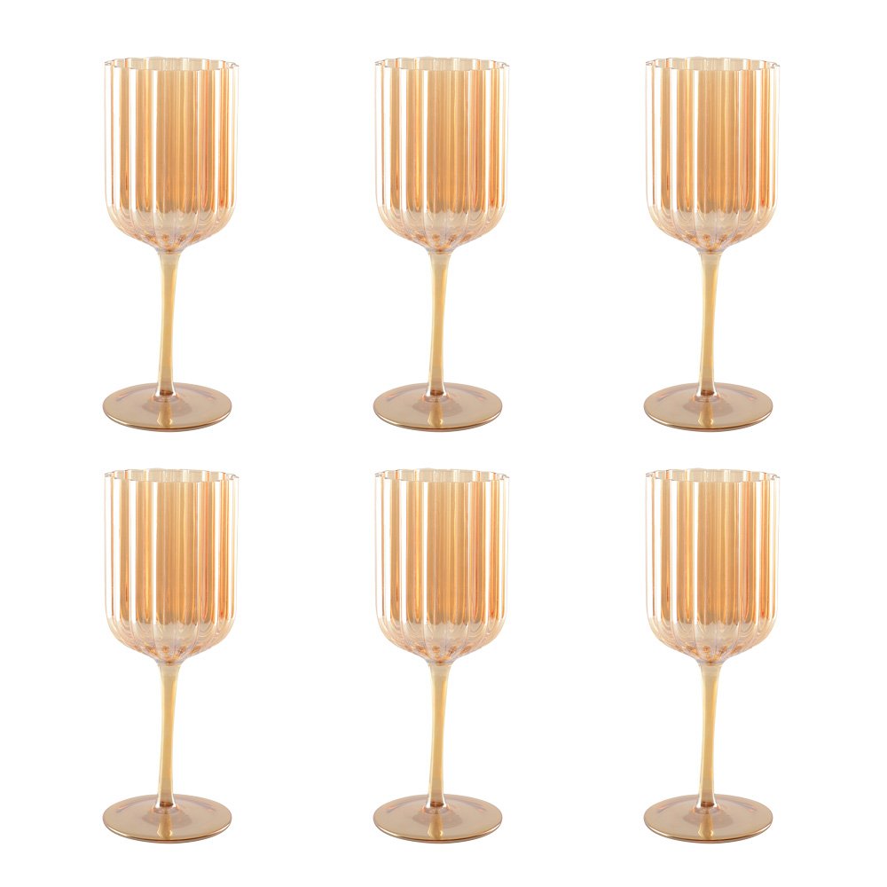 Weingläser Marie - Set à 6 Stück, gelbgold