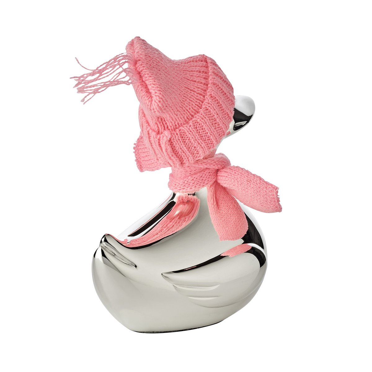 Spardose Ente, edel versilbert