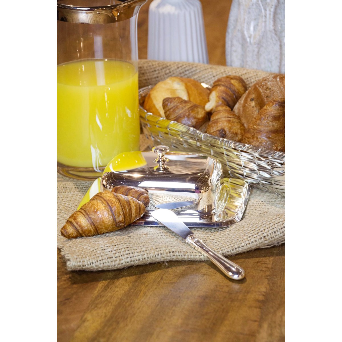 Butterdose Mista mit Messer (L 18 cm)