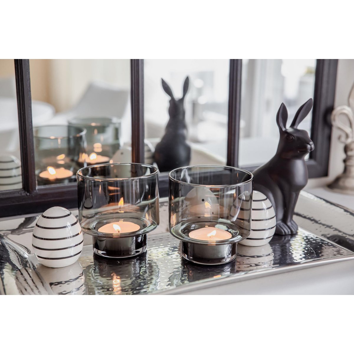 2er Set Windlicht Marla, ø 11 cm