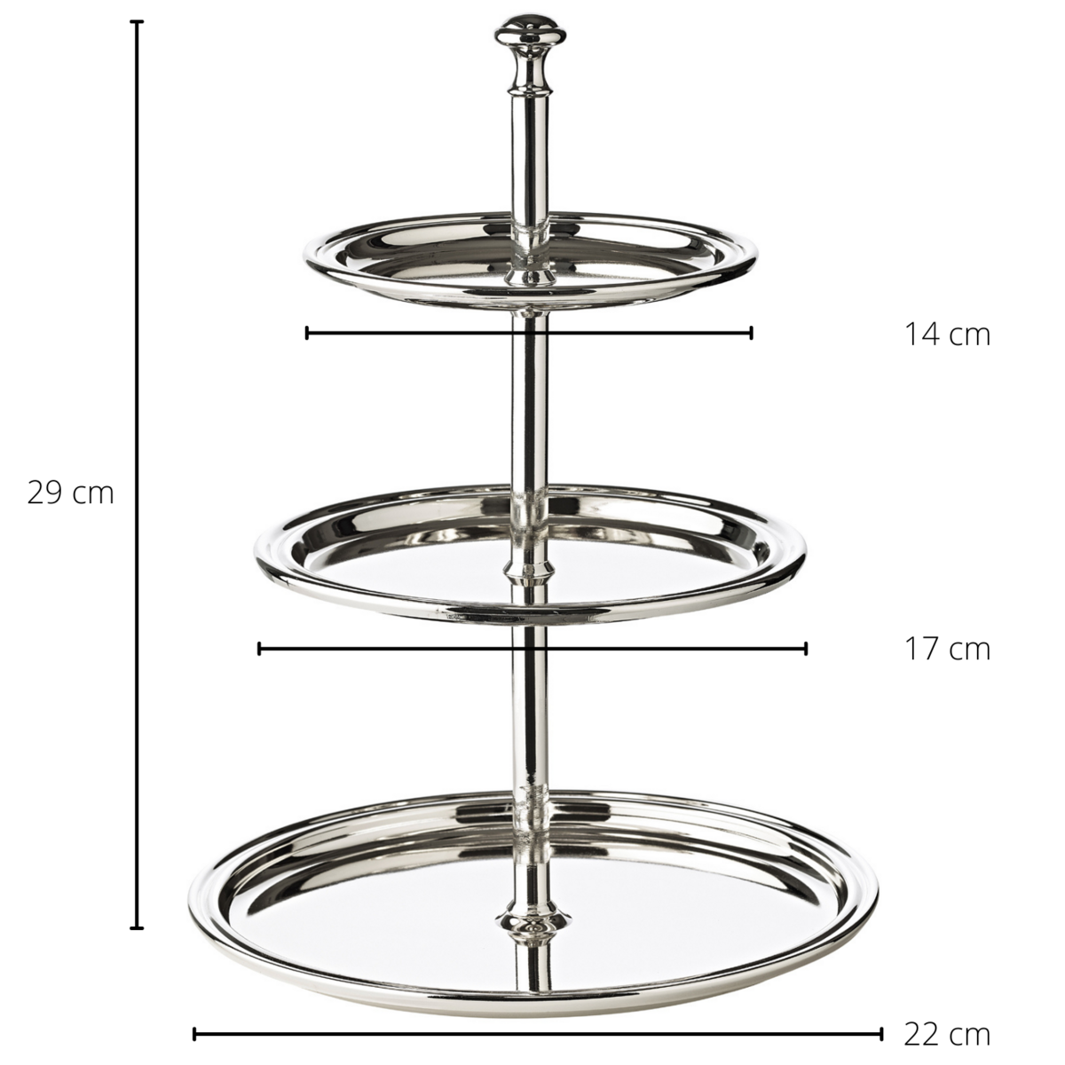 EDZARD Etagere, 3 Ebenen, H. 30 cm