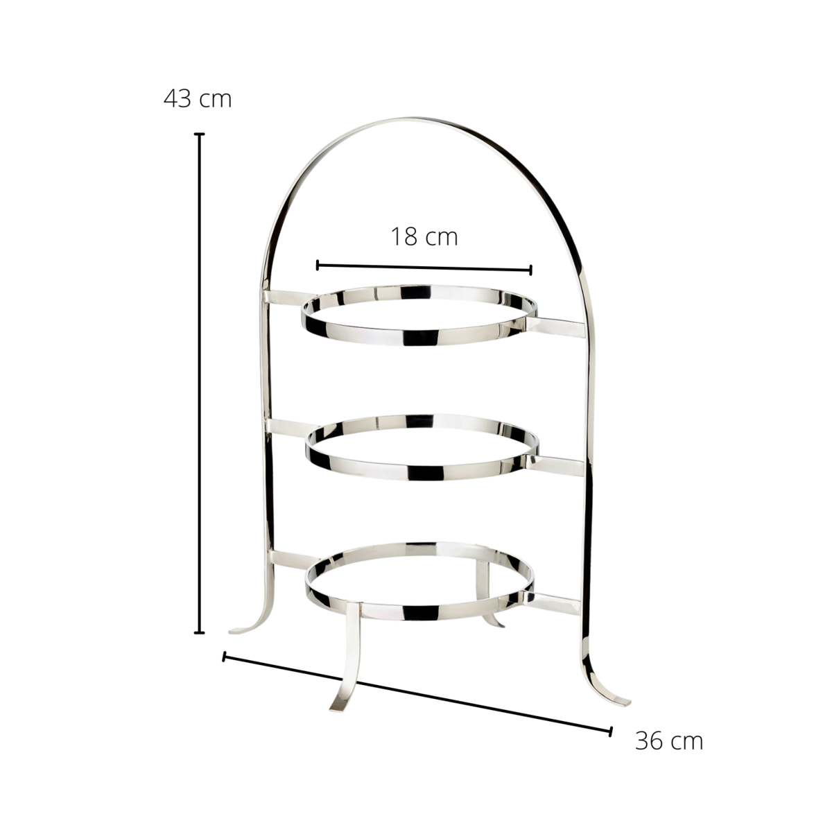 Tellerhalter-Etagere Sina, H. 42 cm
