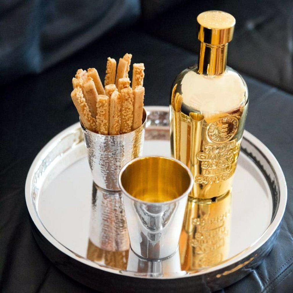 Silber Trinkglas Salta, Goldoptik