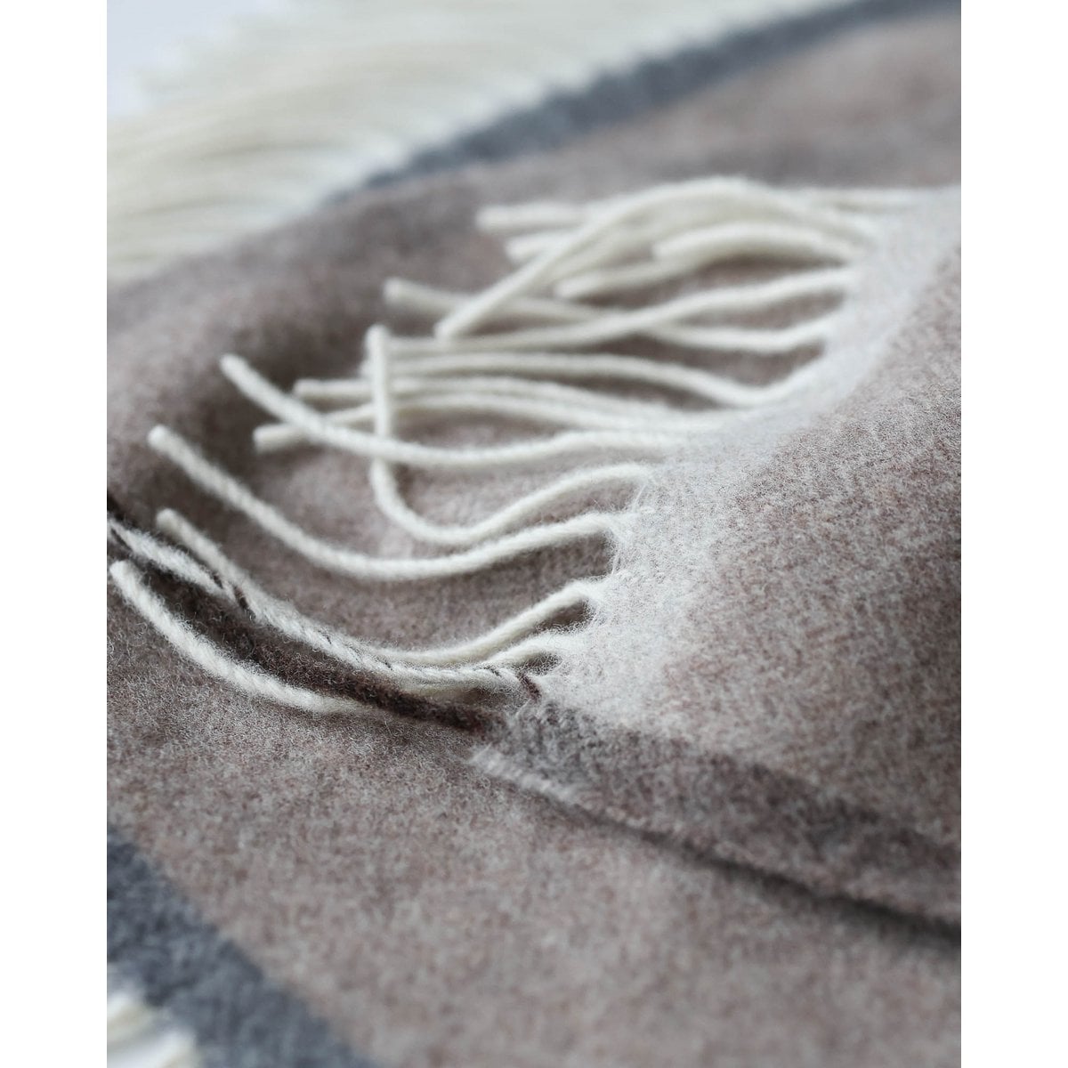 Merino Kaschmir Decke Milano Braun