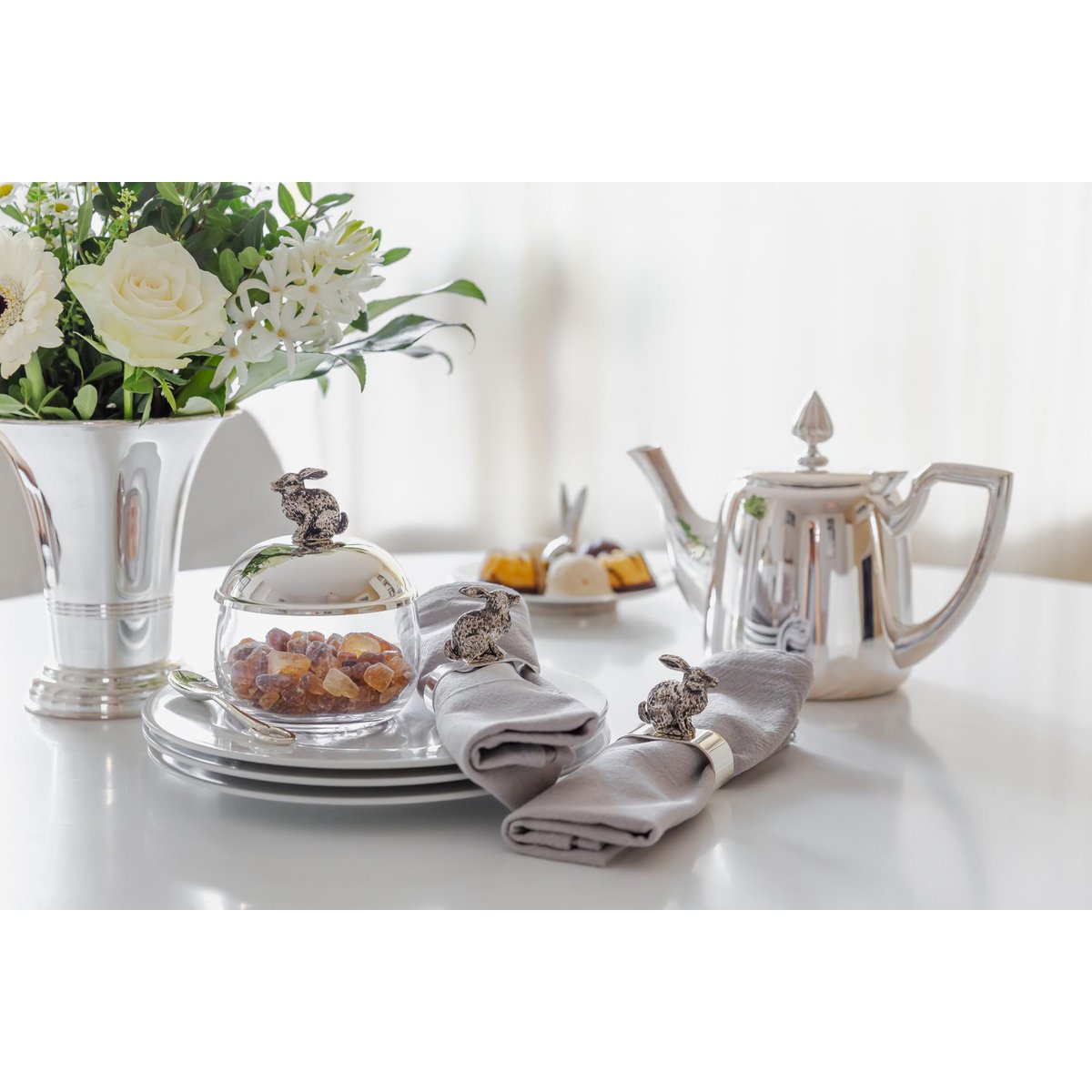 2er Set Serviettenring Hase