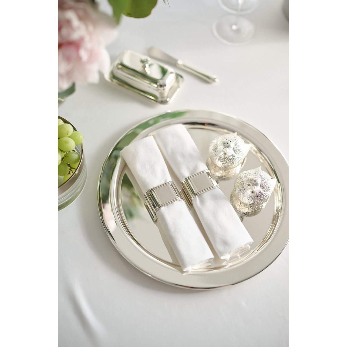 4er Set Serviettenringe Faden