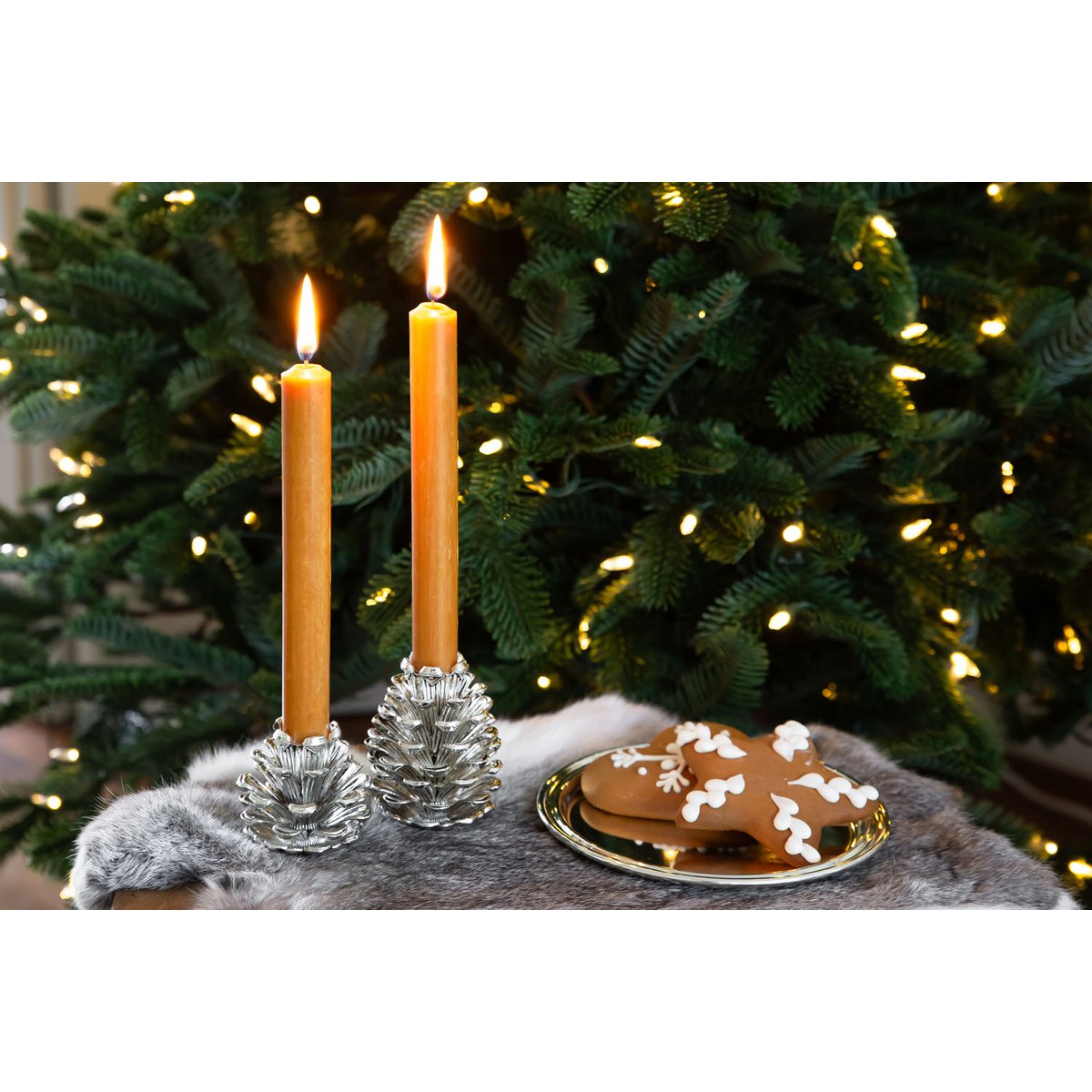 Kerzenständer Zapfen H 6 cm