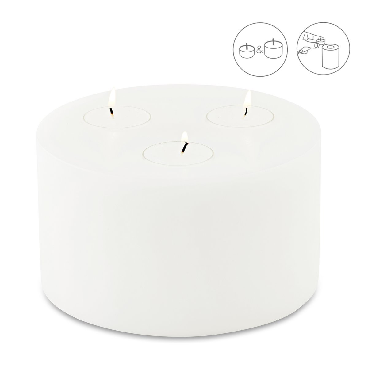 Dauerkerze Cornelius für 3 Teelichter