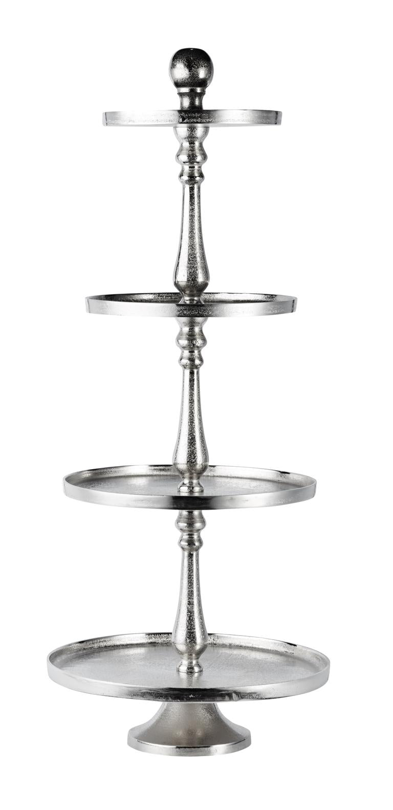 Etagere Minos 4-Stöckig Silber 51 cm