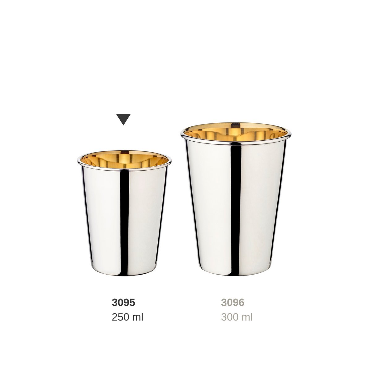 Silber Trinkglas Salta, Goldoptik