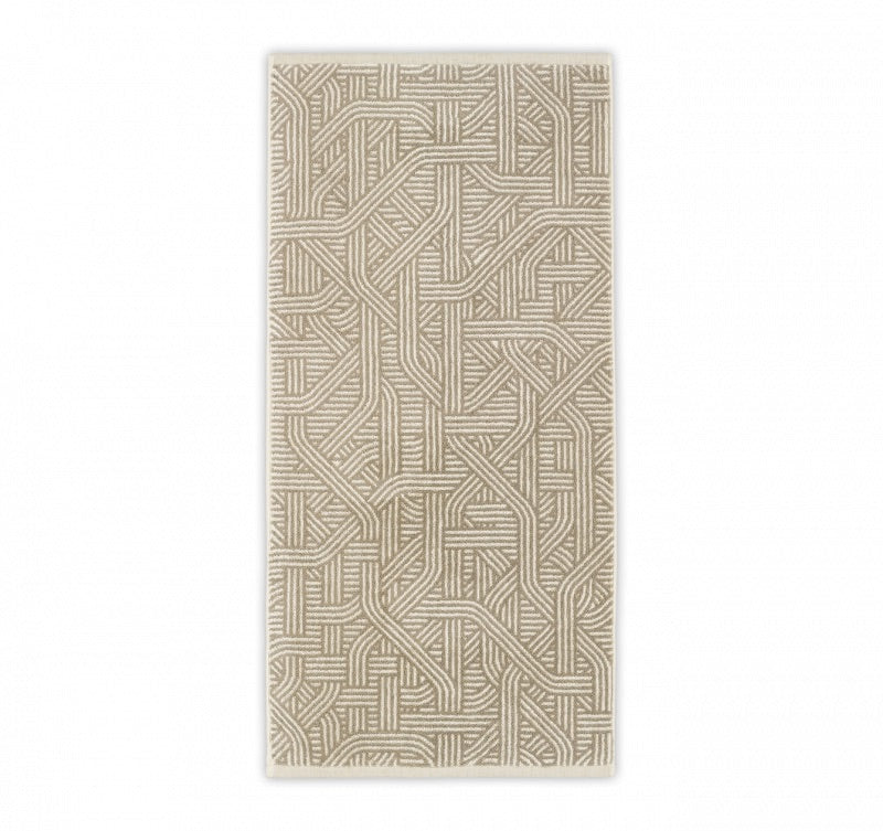 Frottiertuch Confusion in beige aus Leinen und Baumwolle von Leitner Leinen, erhältlich bei Rivera Interiors