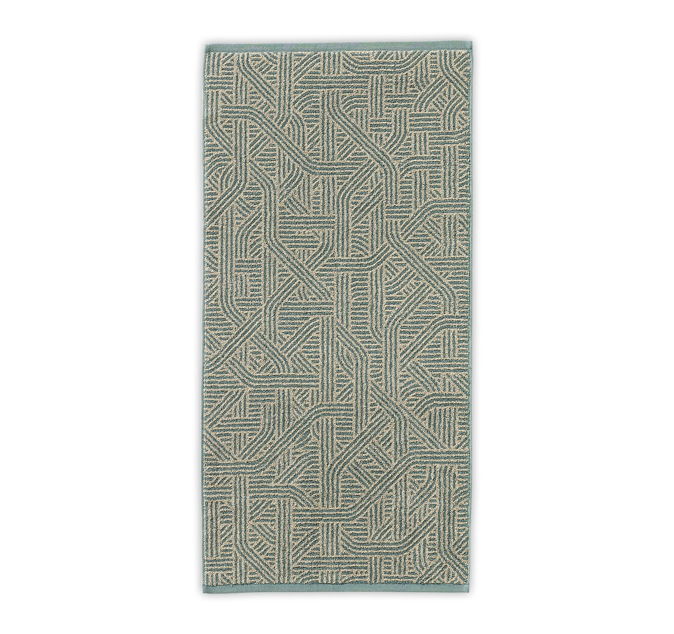 Frottiertuch Confusion in beige blau grün aus Leinen und Baumwolle von Leitner Leinen, erhältlich bei Rivera Interiors